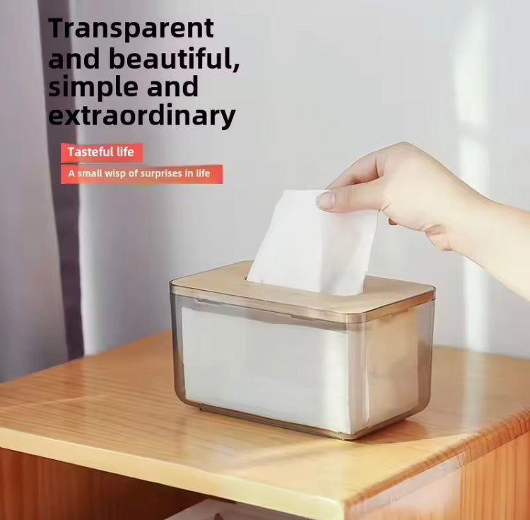 Acrylic Tissue Box with Wooden Lid Best Quality