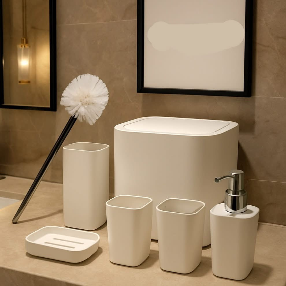 Premium 6 Pcs Bathroom Set Modern Accessories