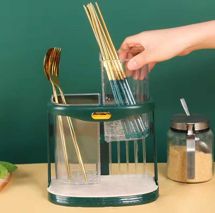 Kitchen Cutlery Holder with Dish Drainer