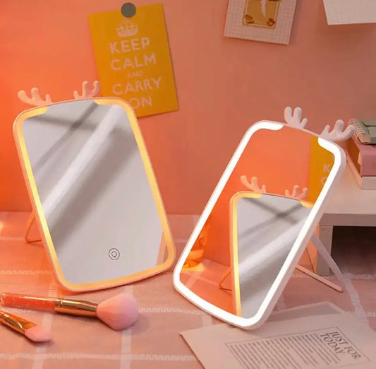 LED Rechageable 3 Modes Changeable Table Vanity Mirorr usb Rechageable Mirror.