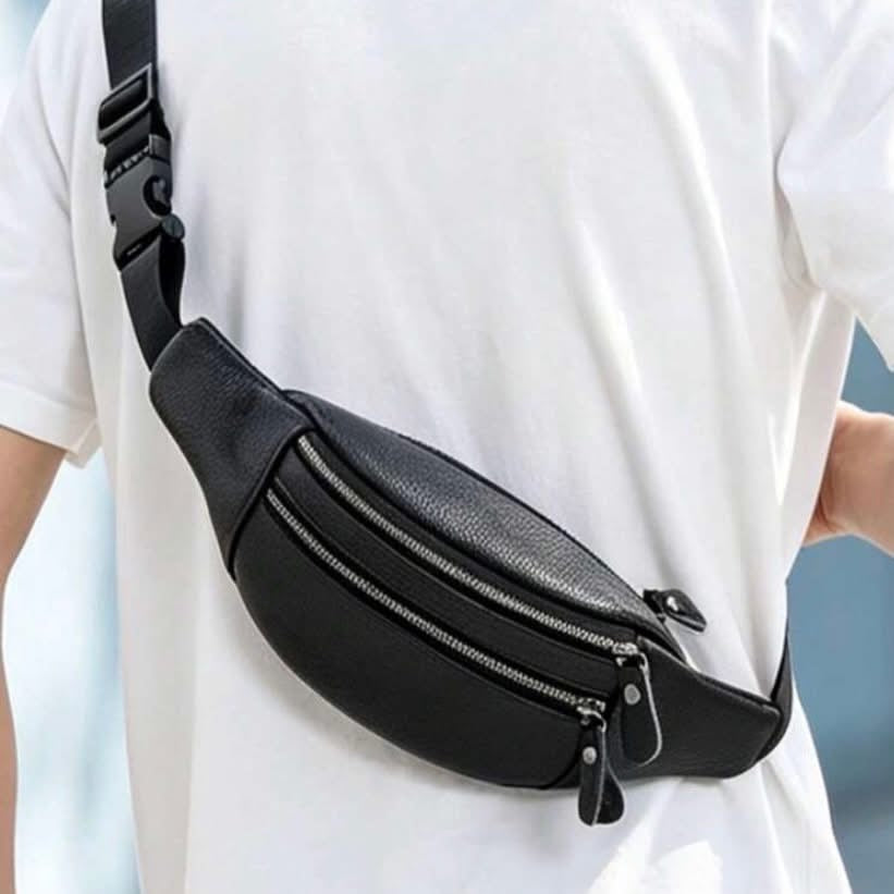 Double Zip Travel Crossbody Waist Bag