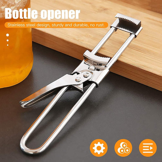 Stainless Steel Adjustable Jar & Bottle Opener