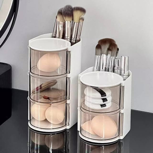 Beauty Blender, Cotton Pads & Makeup Brushes Holder