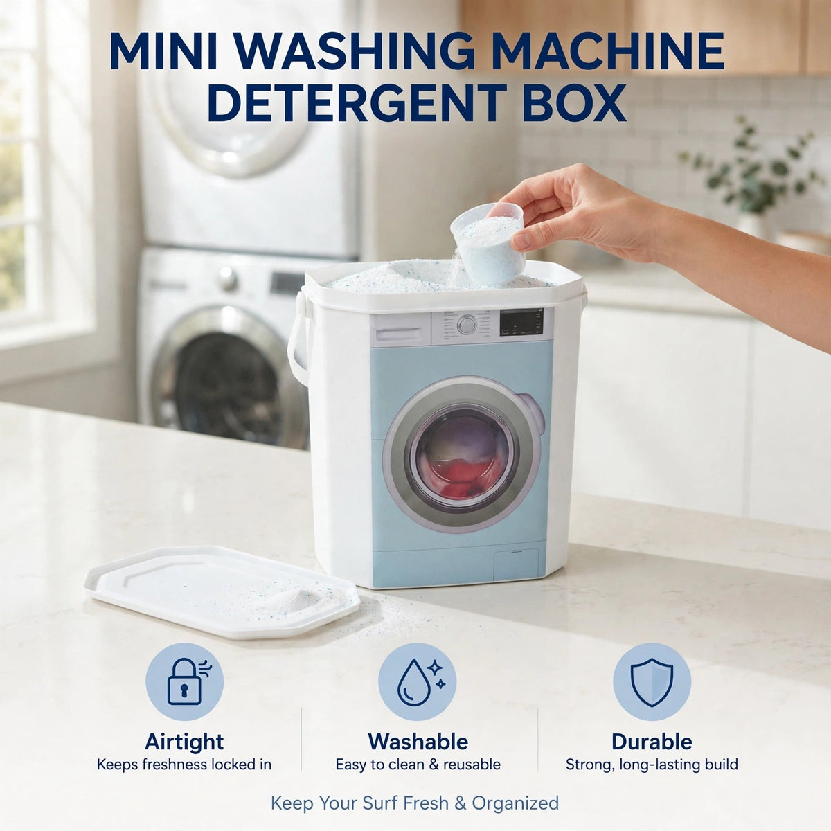 Washing Machine Design Surf Detergent Storage Box