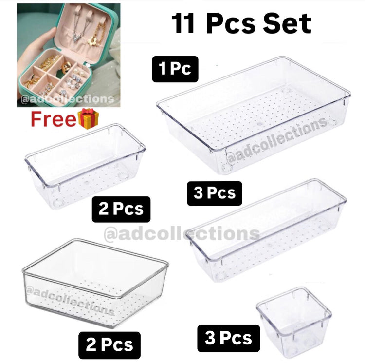Acrylic Storage Cosmetics Drawer Organizer Boxes