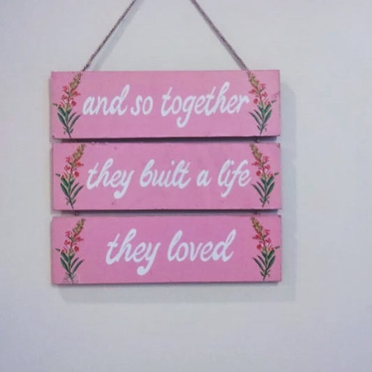 Three Step Wooden Wall Hanging for Home Decor