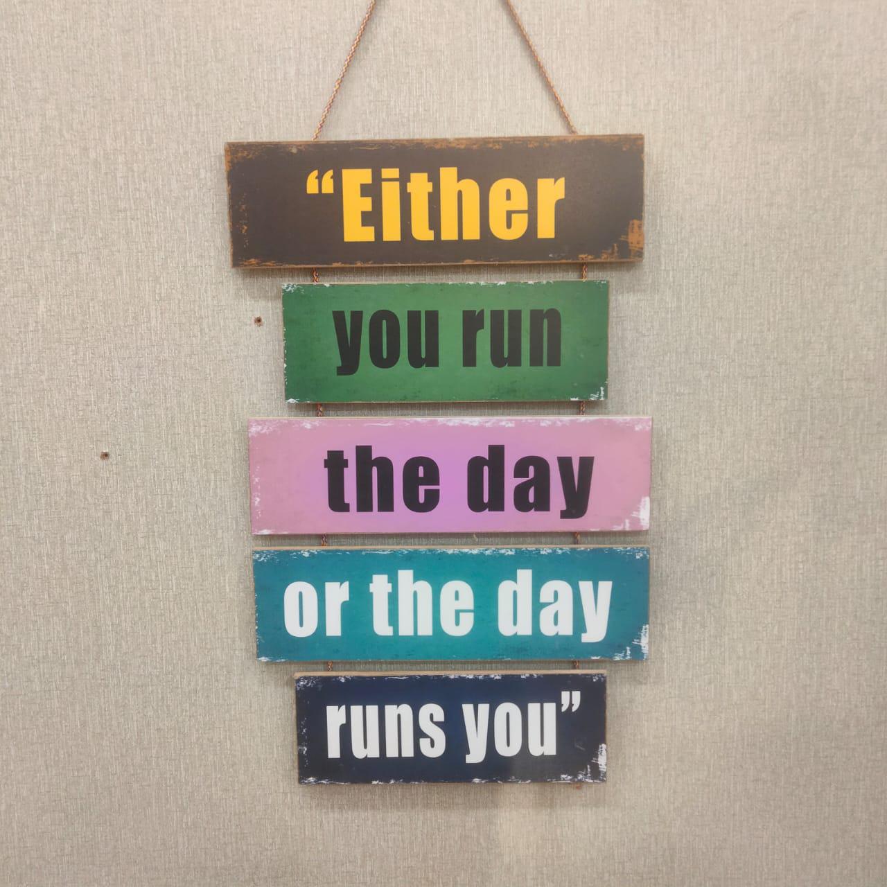 Five Steps Wooden Quotation Wall Hanging for Home Decor