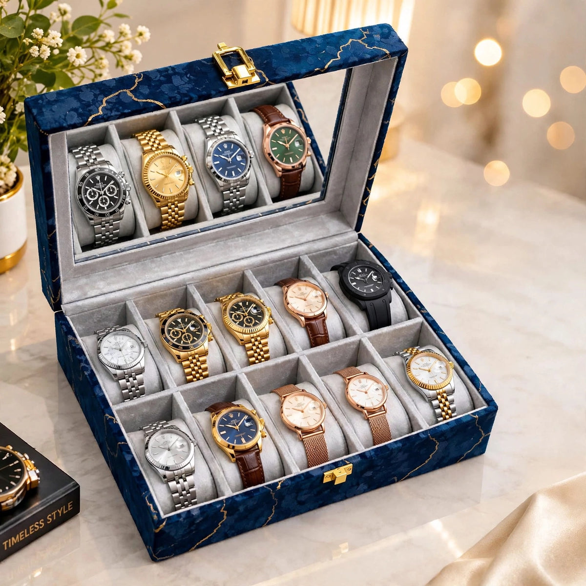Luxury Velvet Watch & Bracelet Box