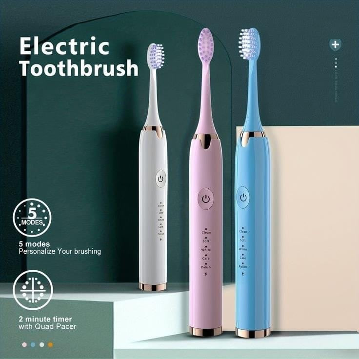 Electric Toothbrush USB Charging Rechargeable with 2 Heads