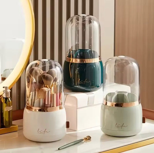 Luxury 360 Rotating Brushes Holder with Lid