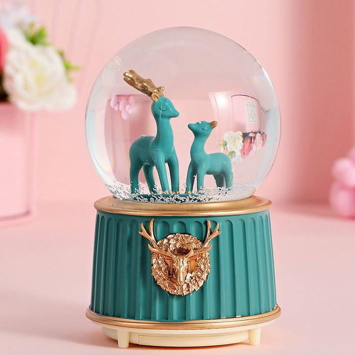 Crystal Glass Snow Globe with Music