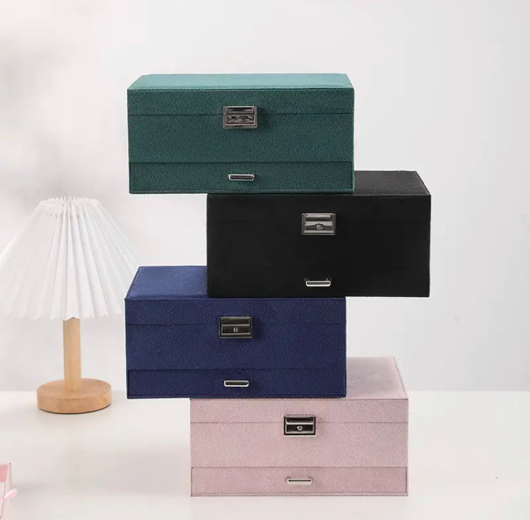 Leather Premium Quality Three Layer Large Capacity Jewellery Box Organizer