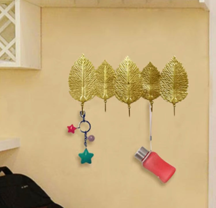 Nordiac Metal Leaf Shape Rustproof Hanging Hook