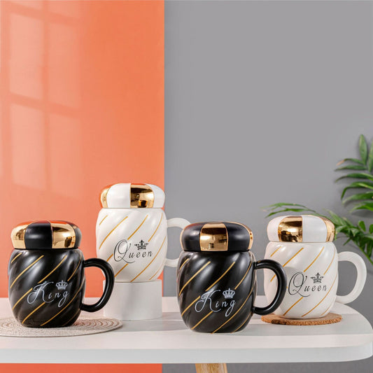 Ceramic Couple Mug with Lids