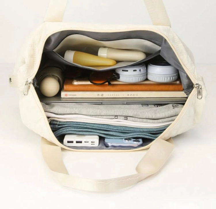 2 in 1 Expandable Shoulder Bag & Travel Luggage Bag with Detachable Wheels