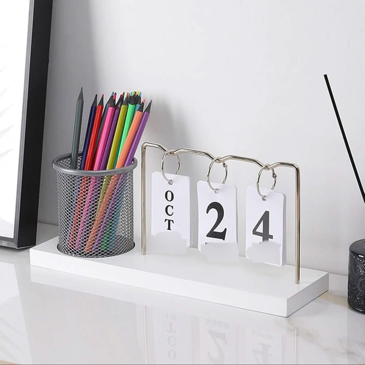 Metal Calender with Storage Holder