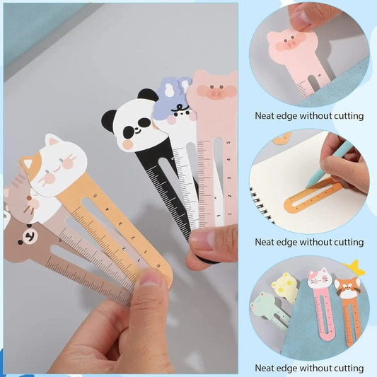 50pcs Cute Cartoon Bookmark Ruler
