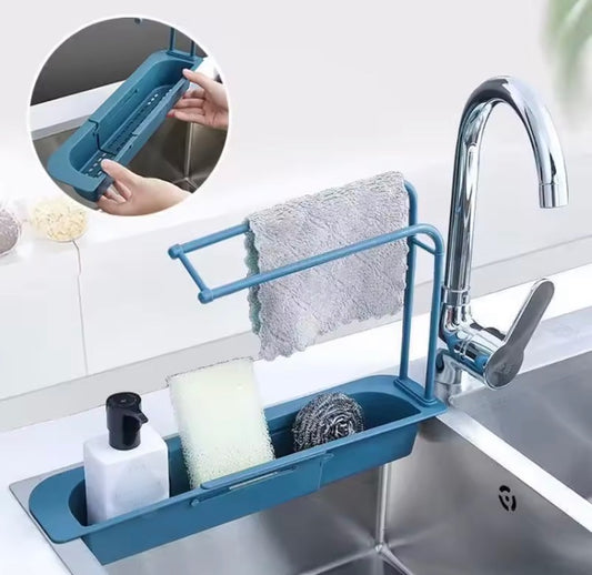 Sink Shelf Drain Rack with Towel Holder