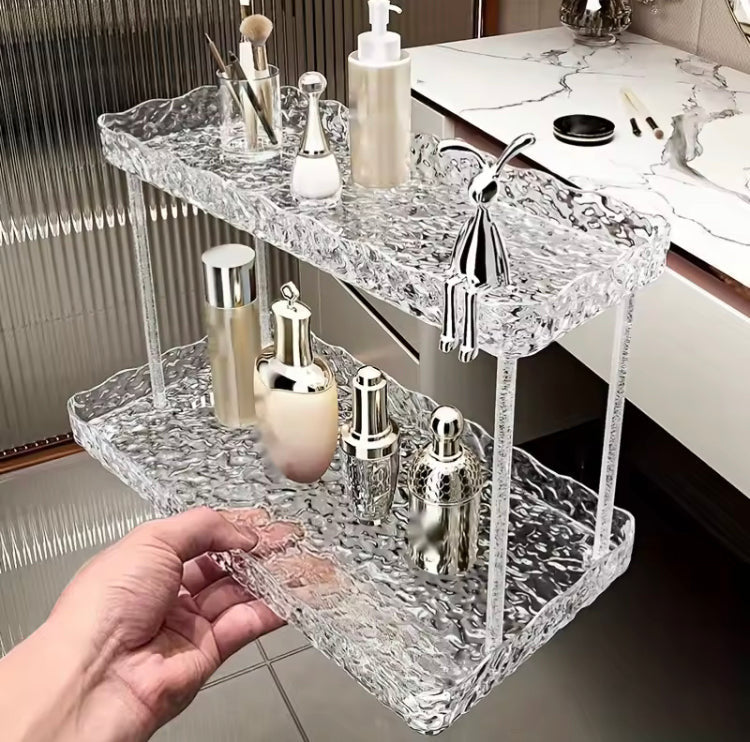Double Layer Cosmetics Makeup Perfume Organizer Rack