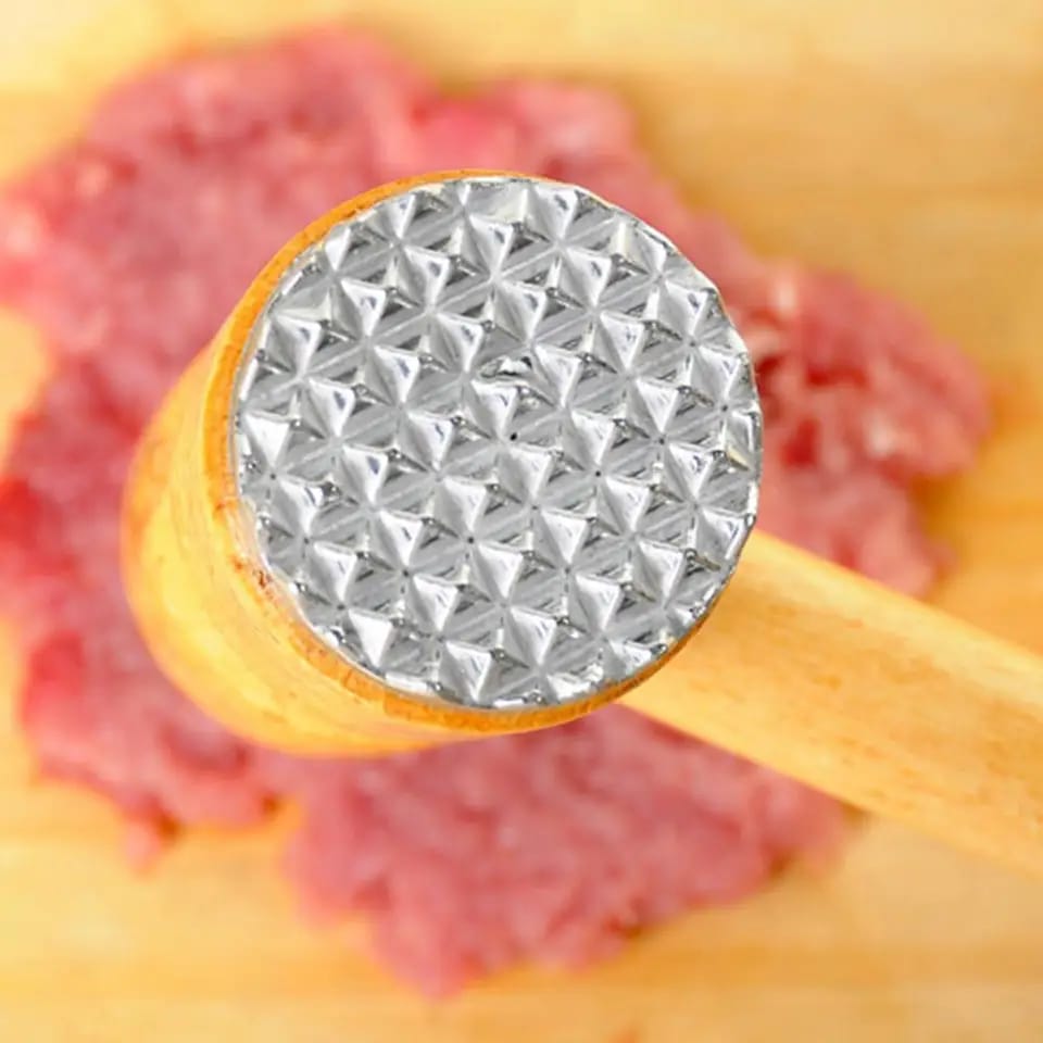 Creative Wooden Double Sided Meat Tenderizer Hammer