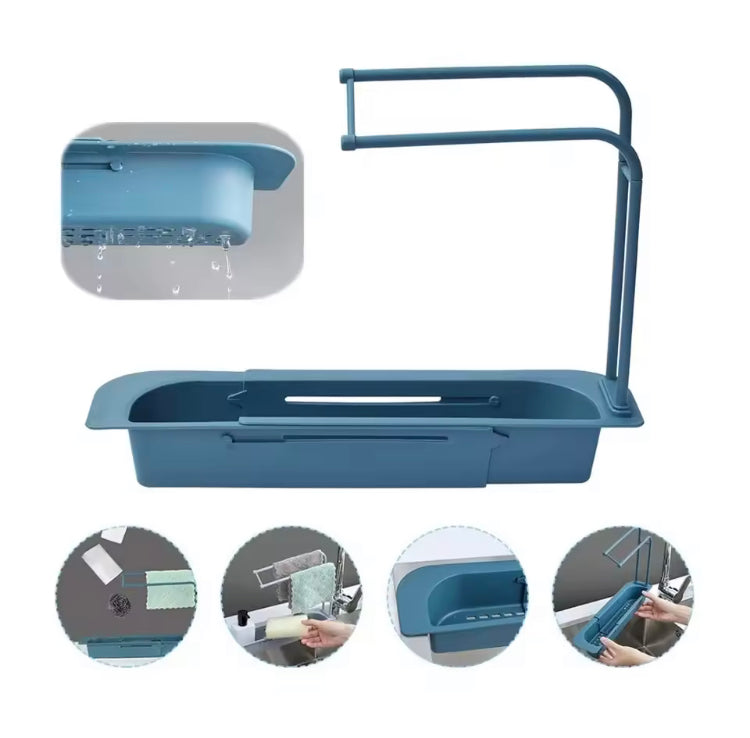 Sink Shelf Drain Rack with Towel Holder