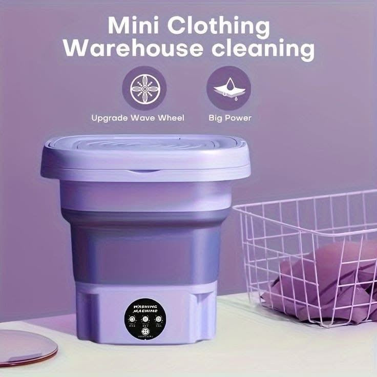 8 Litre Foldable Portable Washing Machine with Box Packaging