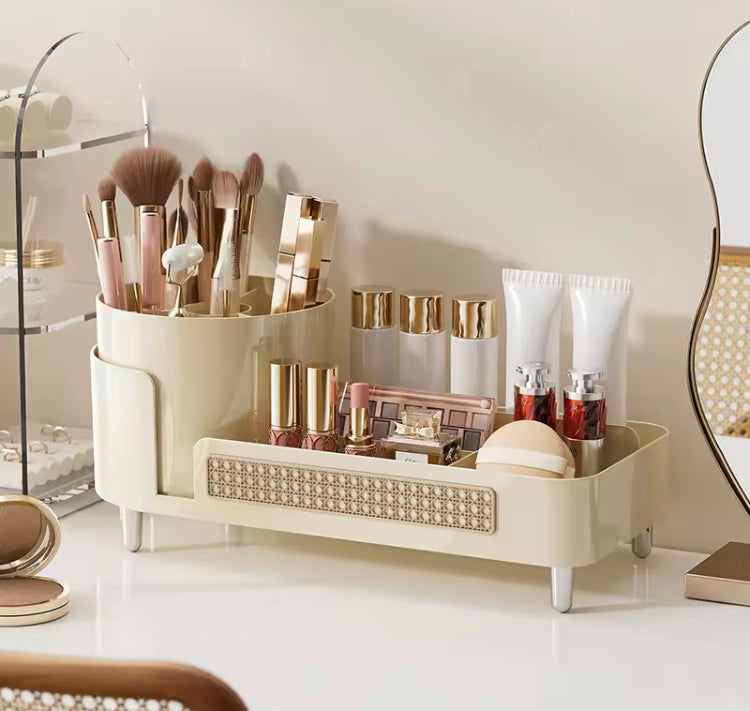 Large Capacity Rotating Cosmetics Vanity Organizer