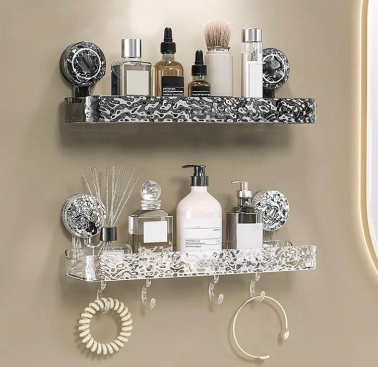 Luxury Wall Mounted Suction Shelf with Hooks