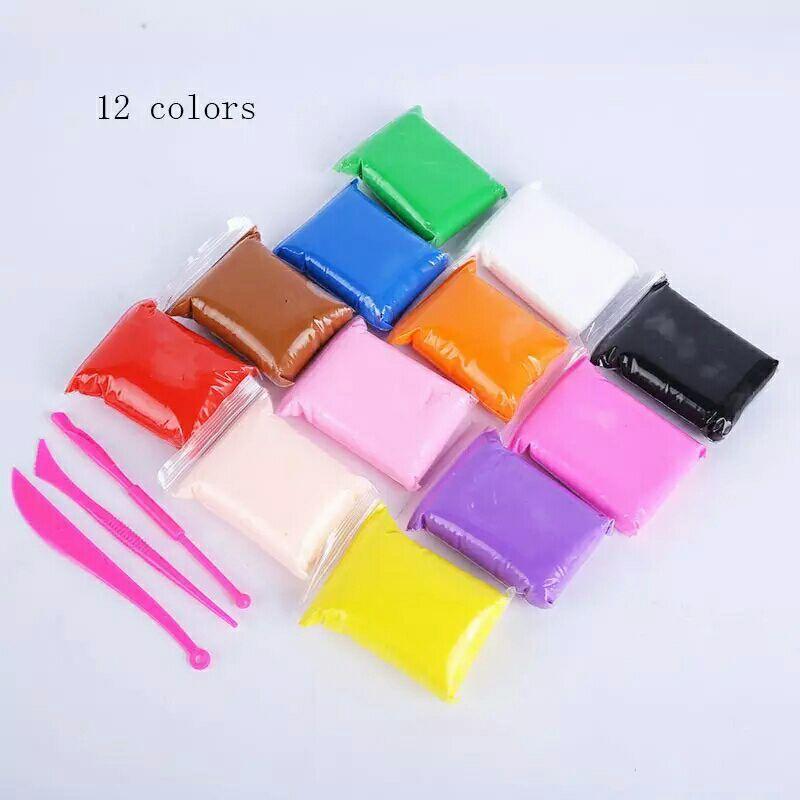 12 Colors Super Clay Art DIY Clay with Modelling Tools for Kids
