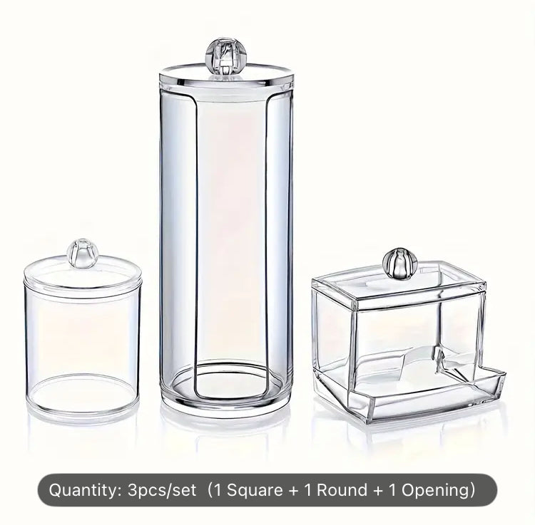 3 Pcs Set of Acrylic Bathroom Vanity Multipurpose Organizers