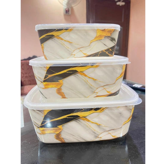 3 Pcs Melamine Bowl Set with Lids Storage Boxes