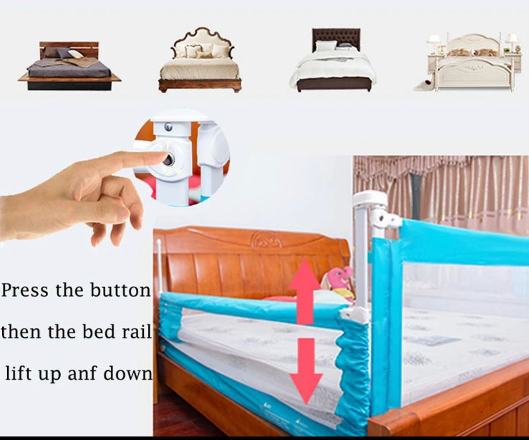 Child Bed Safety Barrier Protection Rails (Size 5.9 Ft)