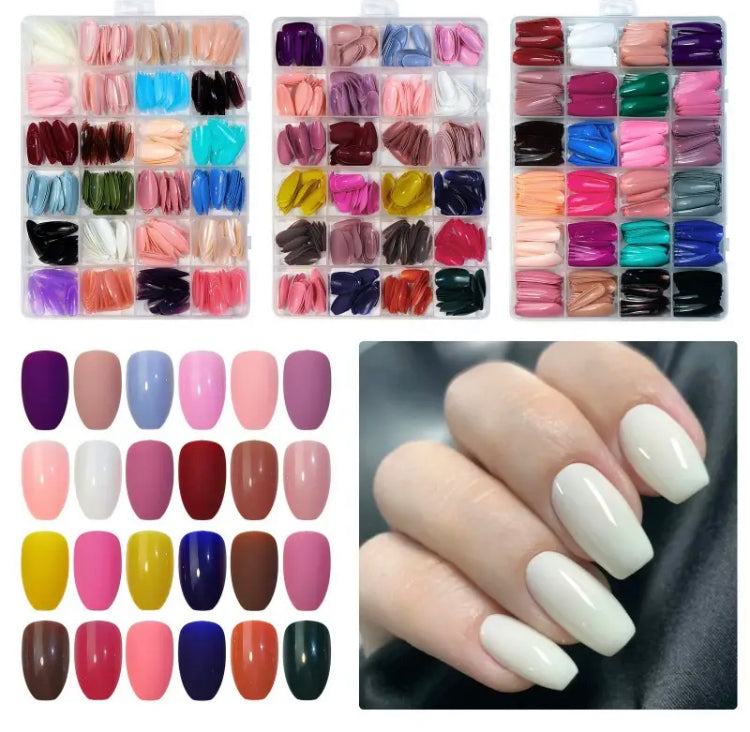 576 Pcs Artificial Nails with Free Glue