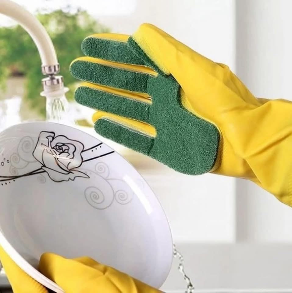 Scrub Dish Washing Gloves (Pair)