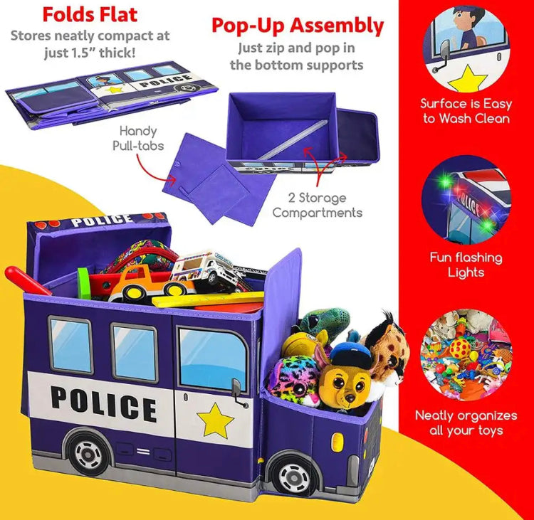 Bus Shape Spacious Large Capacity Storage Box for Kids Multipurpose