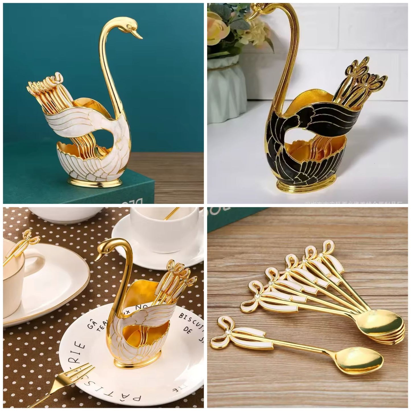 Swan Tea Spoon Set Premium Quality