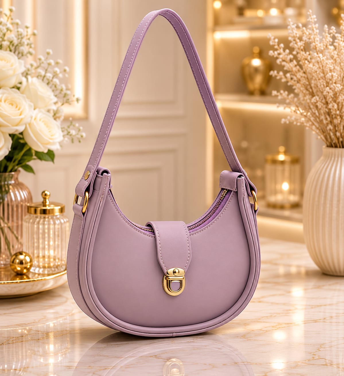 Elegant Leather Girls Shoulder Bag