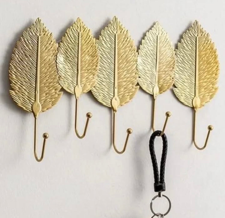 Nordiac Metal Leaf Shape Rustproof Hanging Hook