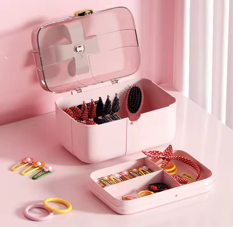 Large Capacity Dustproof Jewellery Cosmetic Makeup Box