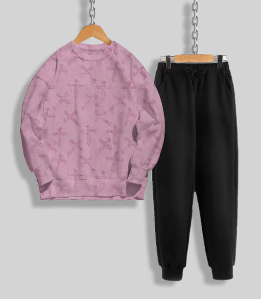 Winter Fleece Sweatshirt & Trouser for Girls