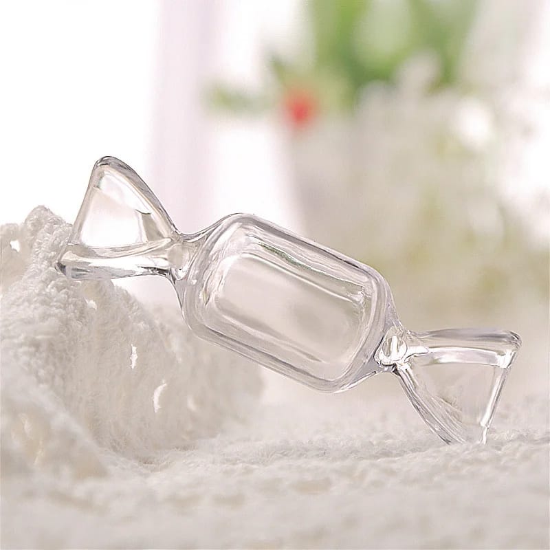 10pcs Set Mini Transparent Candy Jewelry Storage Box Sweet Candy Shaped
