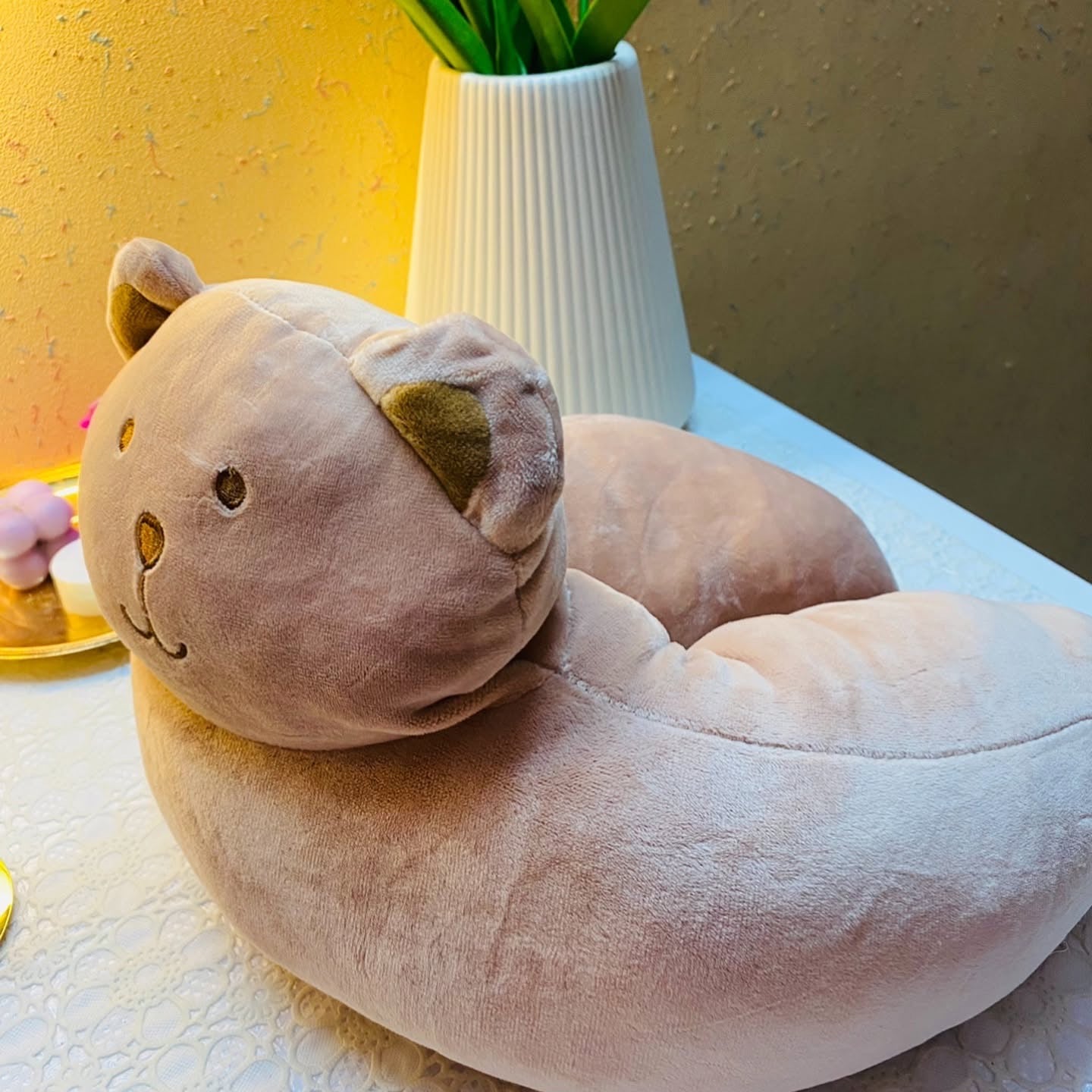 Teddy Bear U-Shaped Neck Pillow Super Soft & Comfortable Best for Travelling.