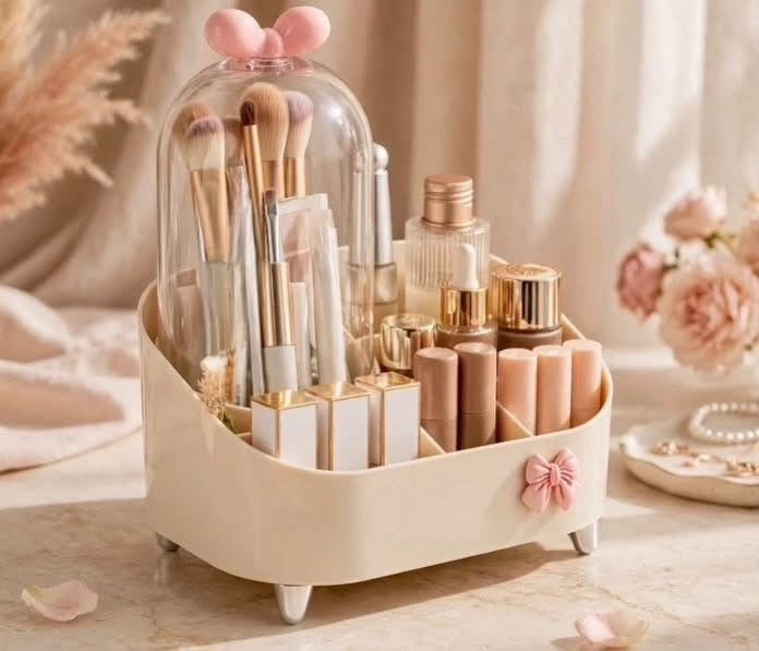 Bow Brushes Holder with Storage Tray