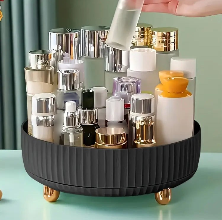 Large Capacity Rotating Vanity Cosmetics Perfumes Tray