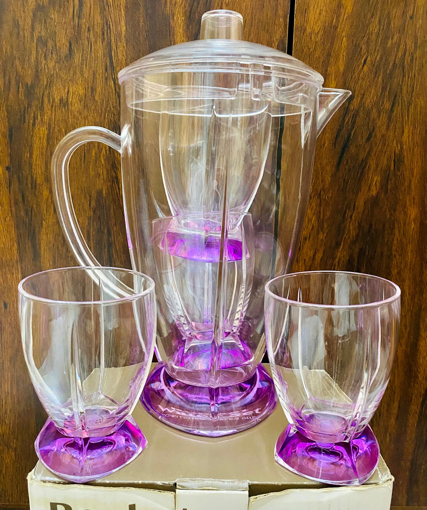 Acrylic Water Jug Set with Four Glasses