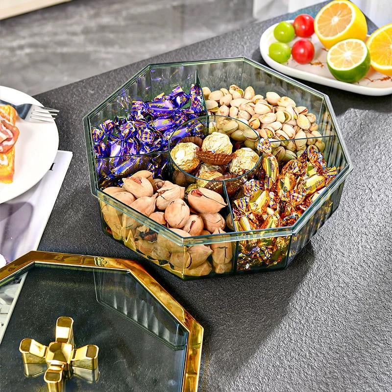 Rotating Acrylic Dry Fruits Candies Tray