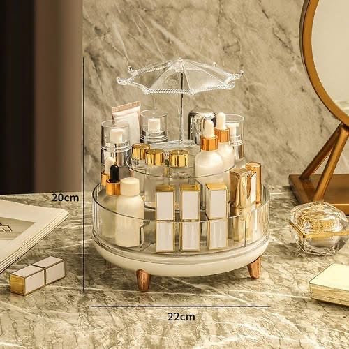 Umbrella 360 Rotating Cosmetics Makeup Organizer