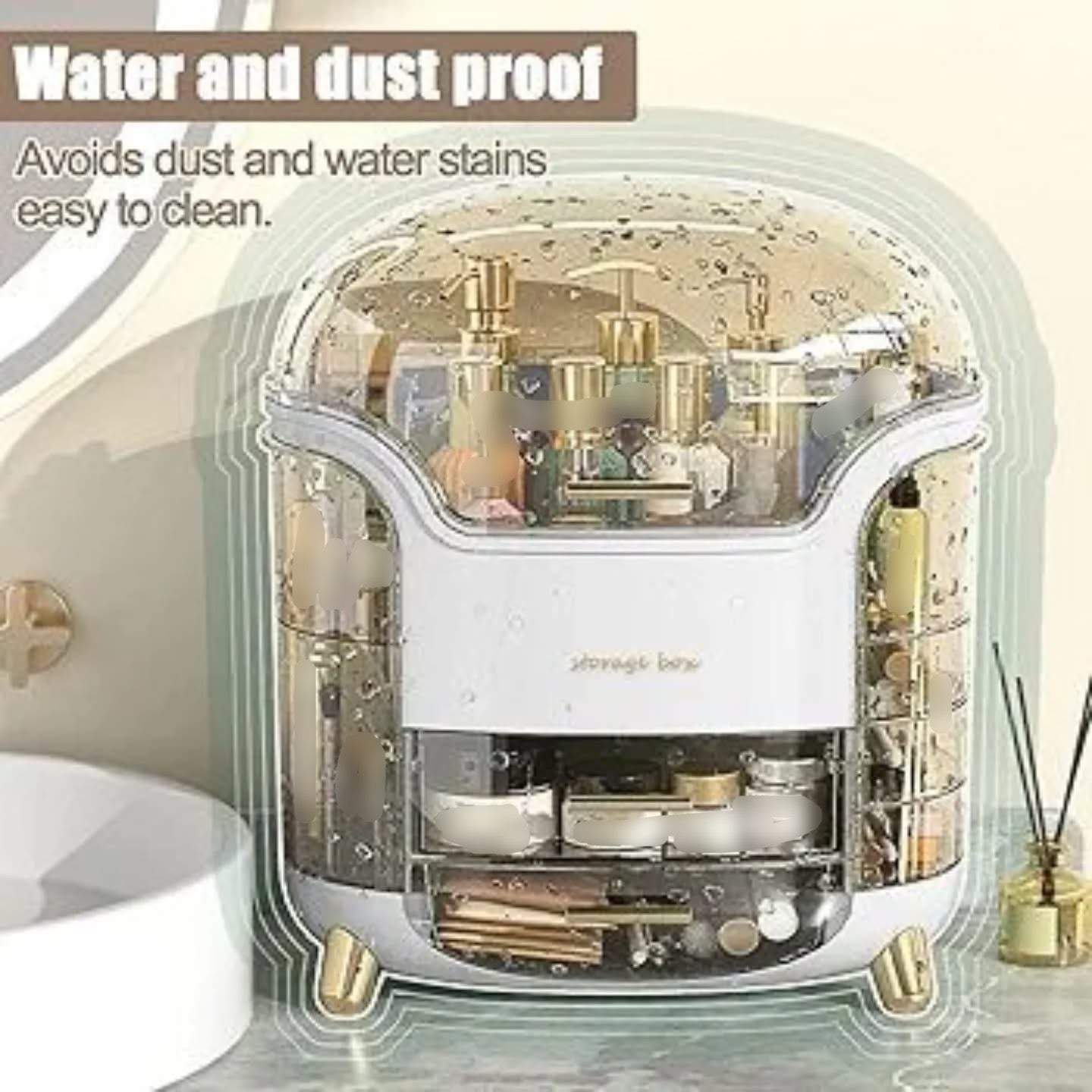 Luxury Large Capacity Multiple Compartments Makeup Cosmetics Organizer