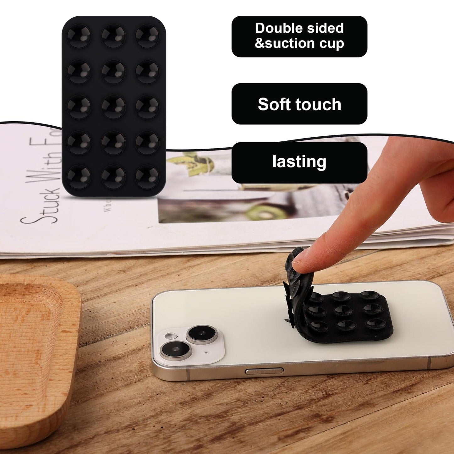 Double Sided Silicone Mobile Suction for Phone