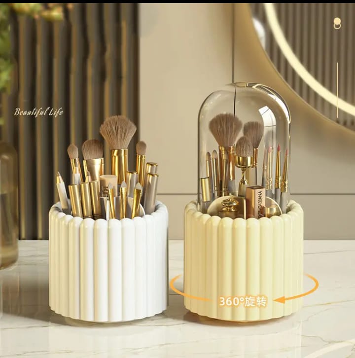 360 Rotating Luxury Makeup Organizer with Lid